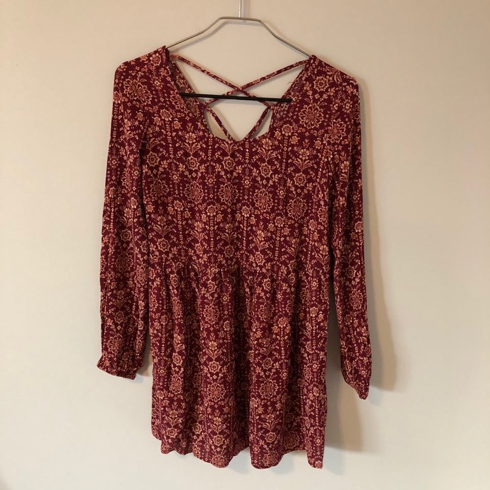 Floral Open-back dress